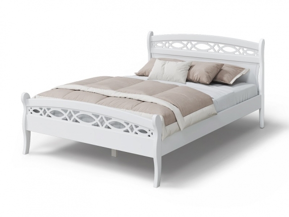 Кровать Натали массив белый